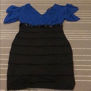 Super cute black and blue dress